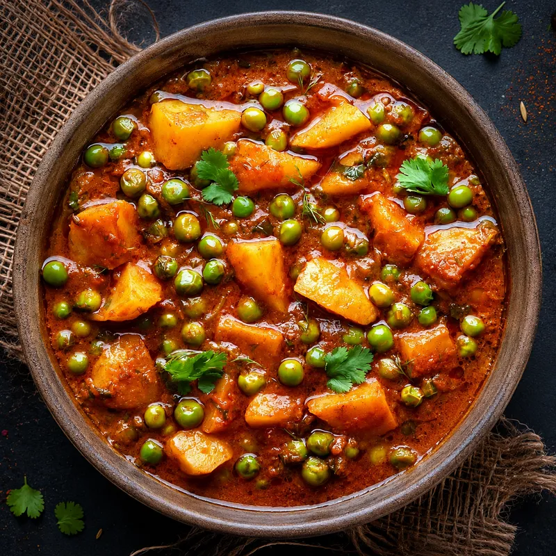 Aloo Matar — Paneer & Veg Curries at Bhojan Ghar, Harrisburg PA