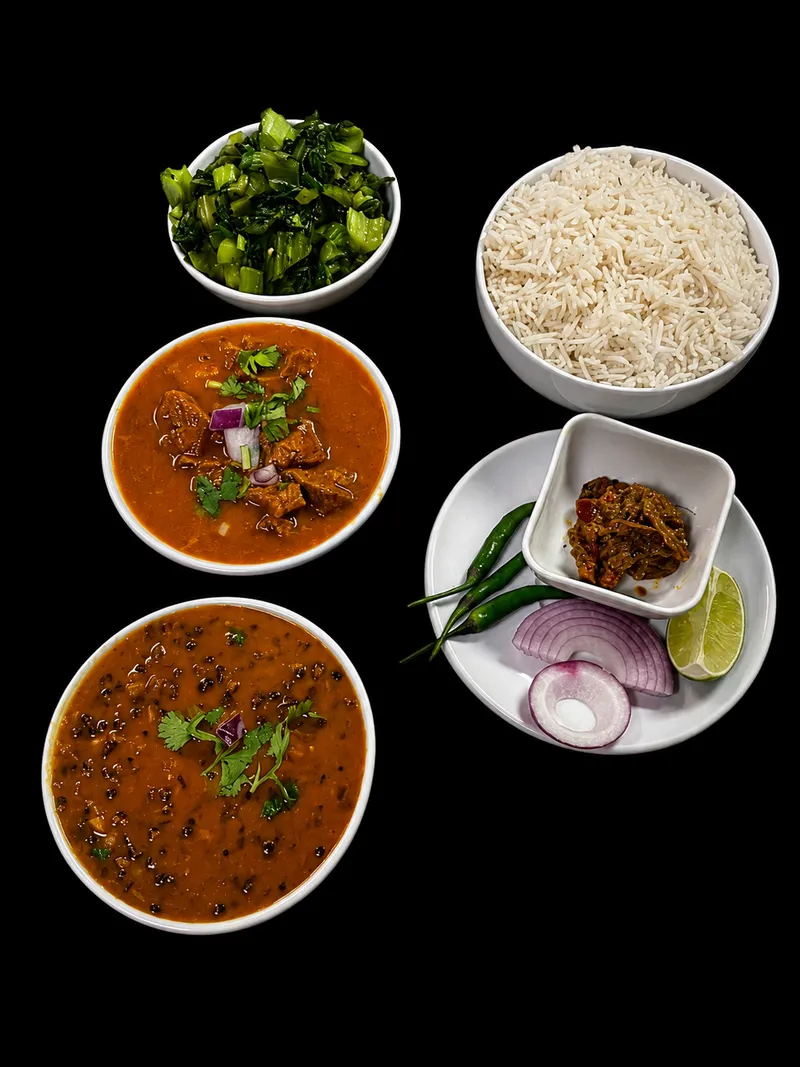 Nepali Thali Combo Meal (Chicken) — Bhojan Ghar Special Combo Meals at Bhojan Ghar, Harrisburg PA